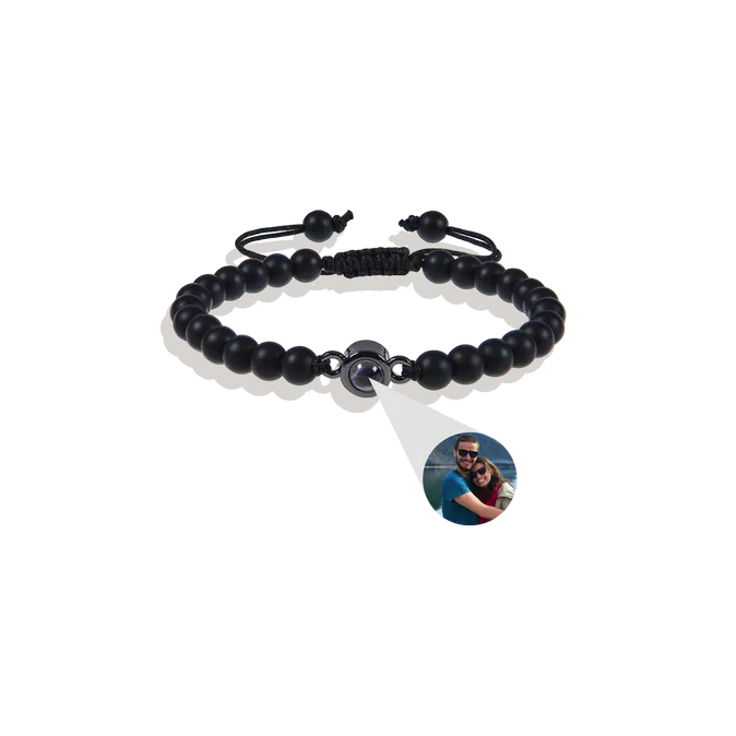 Photo and bead bracelet