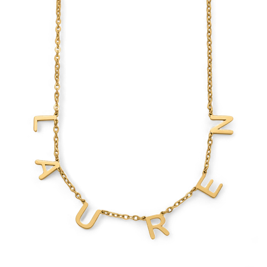 Necklace with name and custom letter