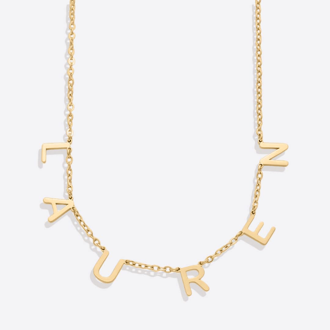 Necklace with name and custom letter