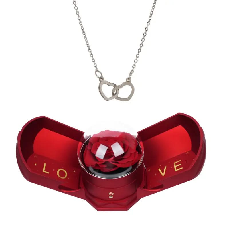 Coffret Harmonie Rose Éternelle with Collier Gravé