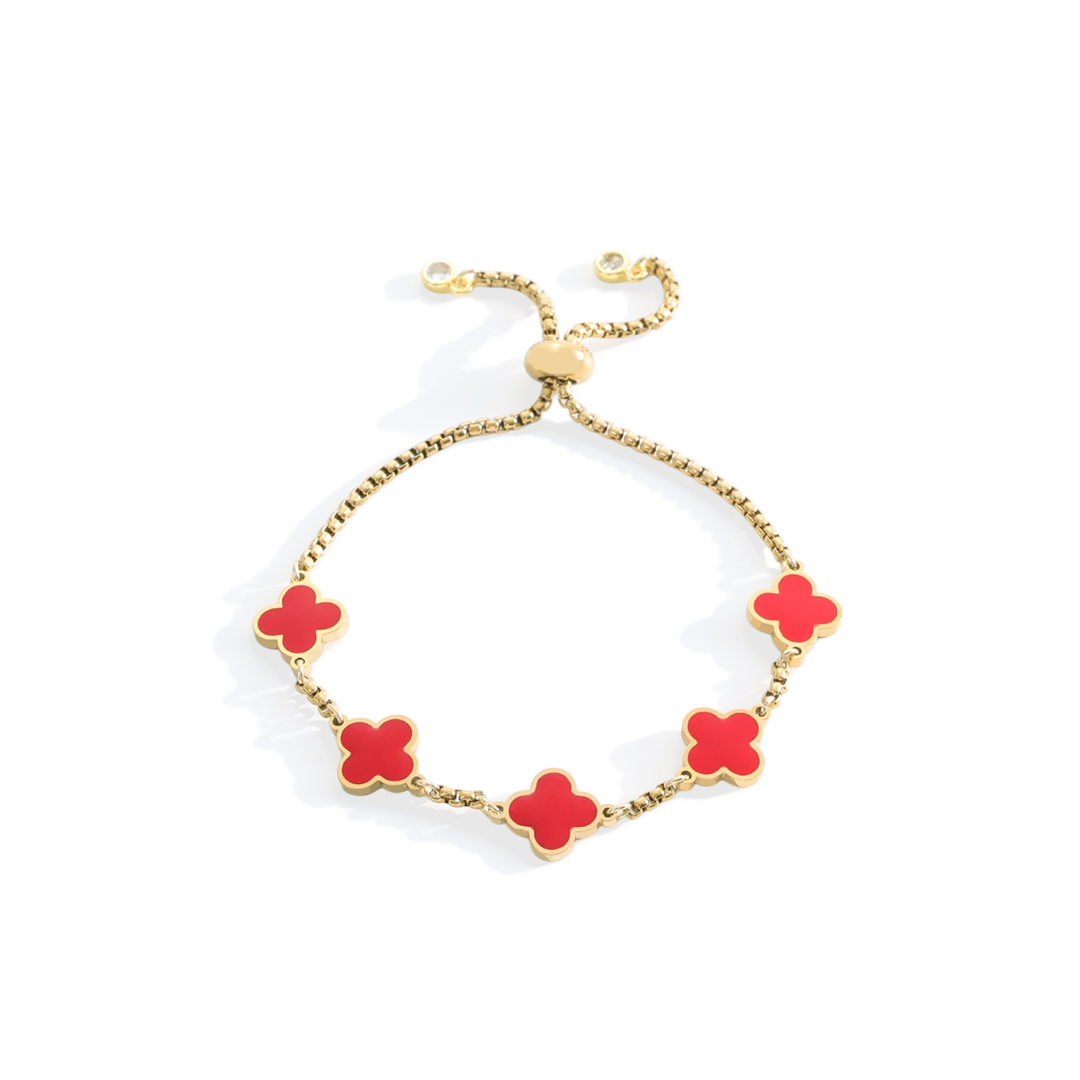 Clover enameled bracelet