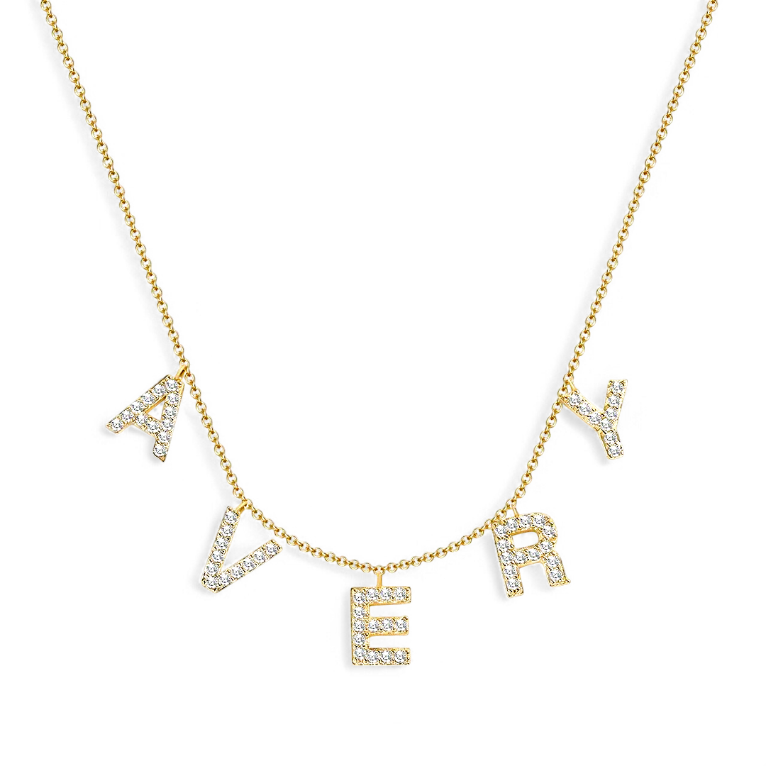 Block Letter Name Necklace