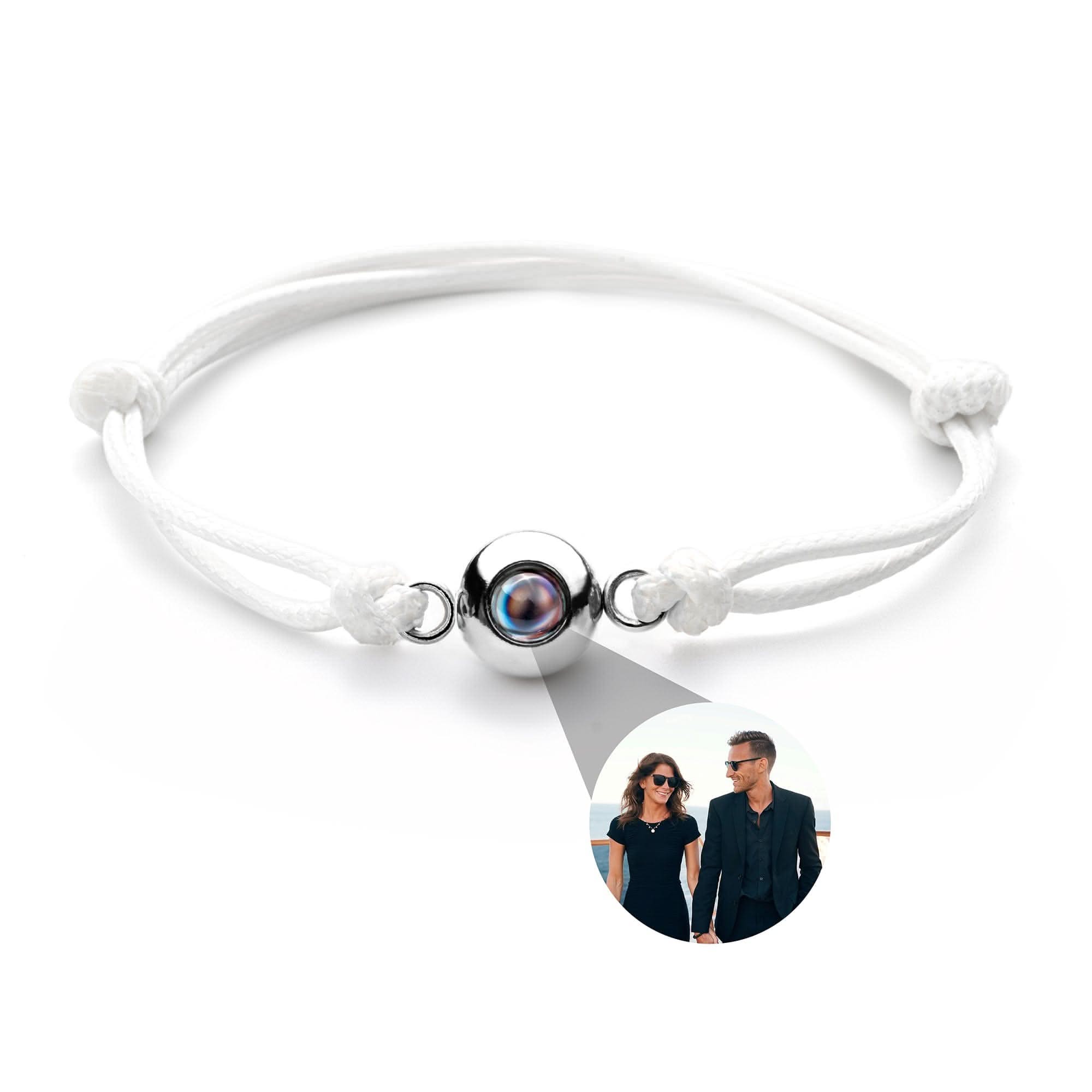 Photo bracelet with your photo - sailor's knot