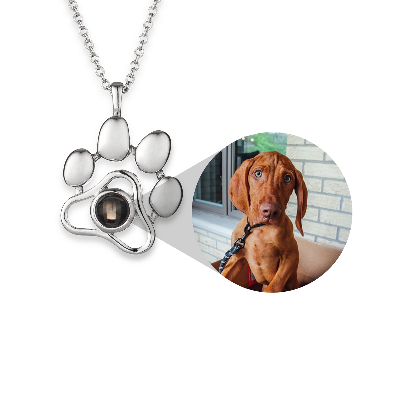 Personalized pet photo necklace